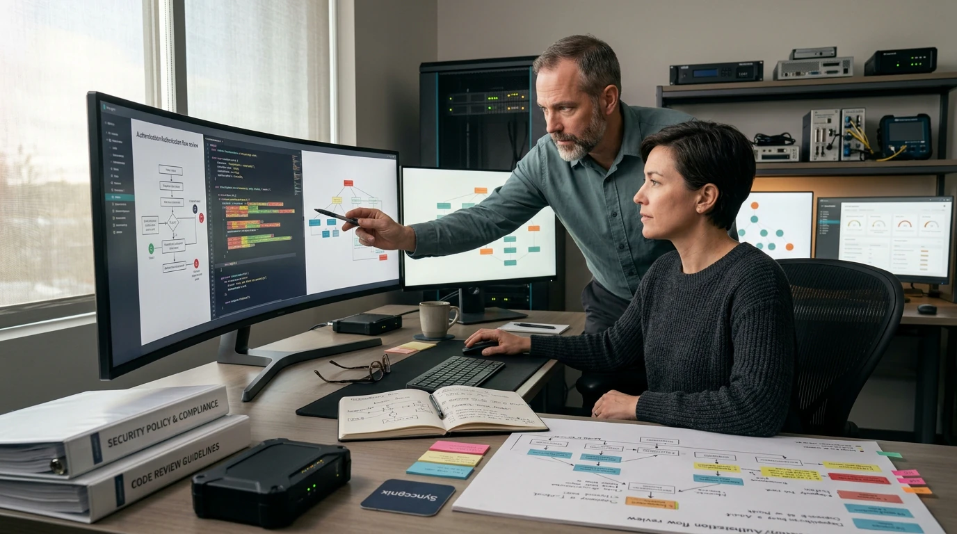 Cybersecurity specialists working on Application Security with network, endpoint, and risk telemetry