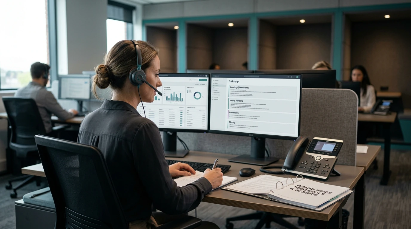Managed IT specialists delivering Call Center Services with secure devices, systems, and support workflows