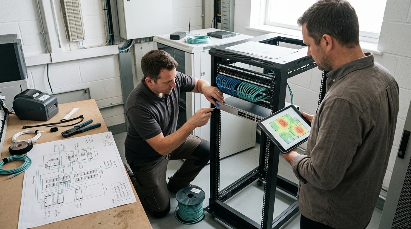 Managed IT specialists delivering Network Setup with secure devices, systems, and support workflows